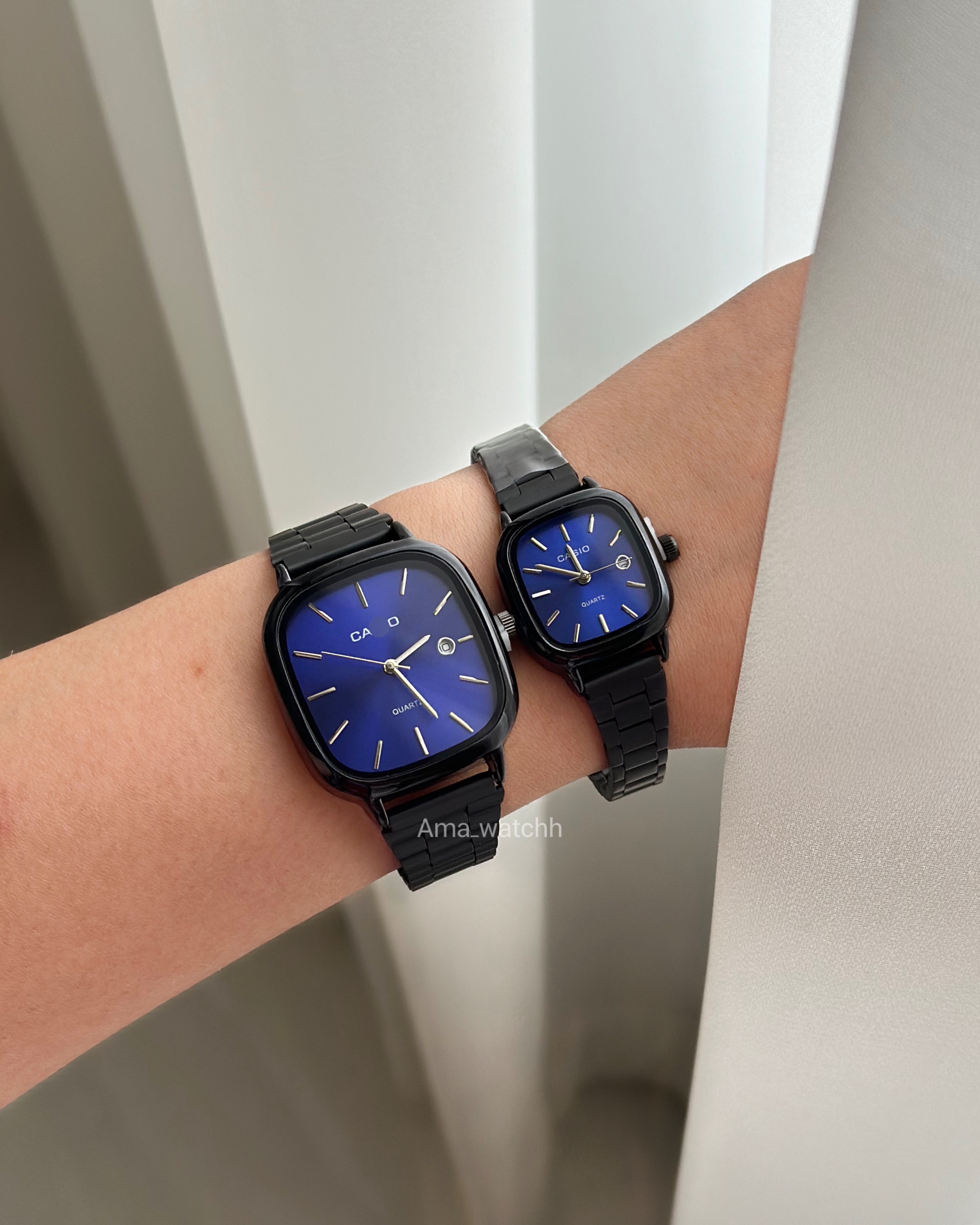 الدمانی بند مشکی صفحه آبی